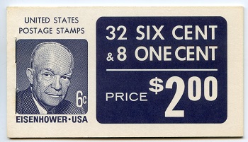 U.S.  #BK118 $2.00 6c Eisenhower, #1393a, #1278a