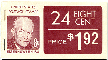 U.S.  #BK121 $1.92 8c Eisenhower, #1395a