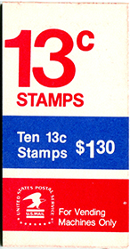 U.S.  #BK129 $1.30 Red, White, Blue, #1595d