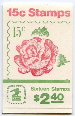 U.S.  #BK134 $2.40 Rose, #1737a