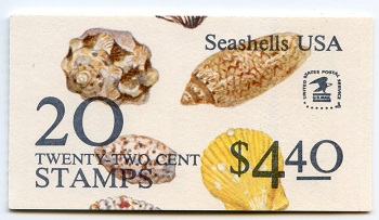 U.S.  #BK146 $4.40 Seashells (multicolored), #2121a
