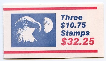 U.S.  #BK148 $32.25 Eagle & Moon, #2122a