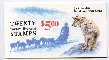 U.S.  #BK150 $5.00 Jack London, #2182a