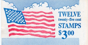 U.S.  #BK161 $3.00 Flag with Clouds Booklet of 12, #2285Ac