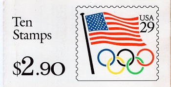 U.S.  #BK186 $2.90 Olympic Flag (black & multi), #2528a