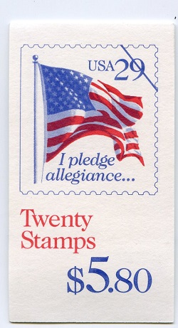 U.S.  #BK197 $5.80 Flag-Blue & Red, #2593Bc (Booklet of 20)