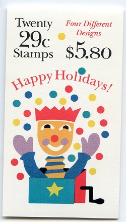 U.S.  #BK212 $5.80 Happy Holidays! -  one each #2798a and 2798b