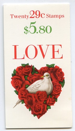 U.S.  #BK214 $5.80 Love, #2814a