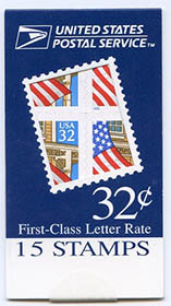 U.S.  #BK226A $6.40 (Blue) Flag Over Porch, #2920f