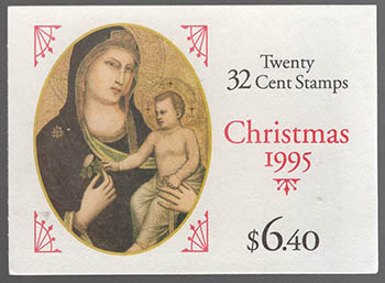 U.S.  #BK232 $6.40 Christmas 1995, #3003b