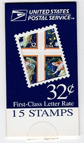 U.S. #3012c Christmas Angel, Pane of 15 plus label