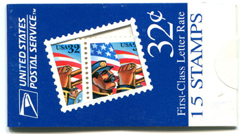 U.S.  #BK268 $4.80 (Blue) 32c  Stars & Stripes, #3153