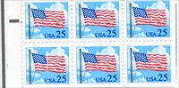 U.S. #2285Ac Flag with Clouds Booklet Pane of 6
