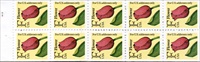 U.S. #2519a 'F' Tulip, Booklet Pane of 10, Bullseye Perf