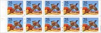 U.S. #2283a Pheasant Booklet Pane of 10 Perf. 11