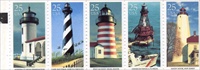 U.S. #2474a Lighthouse Booklet Pane of 5