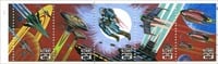 U.S. #2745a Space Fantasy Booklet Pane of 5