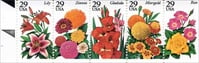 U.S. #2833a Garden Flowers Booklet Pane of 5