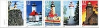 U.S. #2973a Great Lakes Lighthouses Booklet Pane of 5