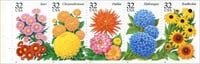 U.S. #2997a Garden Flowers Booklet Pane of 5