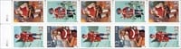 U.S.  #3007c Christmas Santa & Children-Booklet Pane of 10 - Unfolded