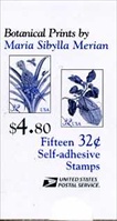 U.S.#3128b, #3129b $4.80 Botanical Prints  #BK261