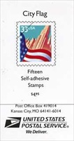 U.S. #3278a-c $4.95 Flag Over City - #BK275 Booklet of 15
