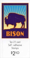U.S. #3484b-c $2.10 American Bison Booklet of 10 - #BK282B