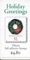 U.S. #3248a, b, c $4.80 Holiday Wreaths - #BK270