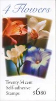 U.S. #3490b-d $6.80 Flowers Combination Booklet of 20 - #BK284