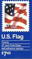 U.S. #3636a-b $7.40 U.S. Flag Book of 20 - #BK291B