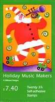 U.S. #3828b-d $7.40 Holiday Music Makers - #BK296