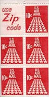 U.S. #C72c-5 50-Stars Runway Booklet Pane of 5 w/Slogan 5 (Zip Code)