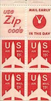 U.S. #C78a Silhouette of Jet Pane of 4 + Labels