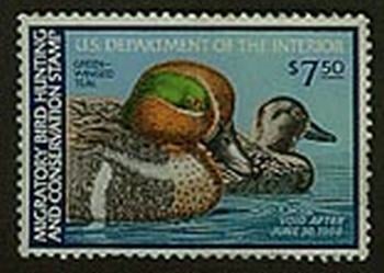 U.S. #RW46 Teal MNH