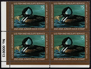 U.S. #JDS31 Junior Duck Stamp 2023 PNB of 4