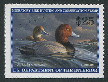U.S. #RW89 Redheads 2022 Duck Stamp MNH