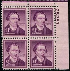 U.S. #1052 $1 Patrick Henry PNB of 4