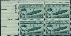 U.S. #1091 International Naval Review PNB of 4