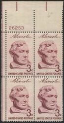 U.S. #1114 Lincoln Sesquicentennial 3c PNB of 4