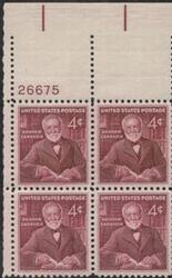 U.S. #1171 Andrew Carnegie PNB of 4