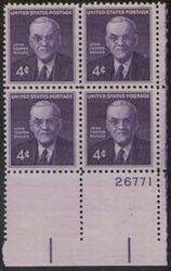 U.S. #1172 John Foster Dulles PNB of 4