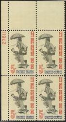 U.S. #1238 City Mail Delivery PNB of 4
