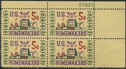 U.S. #1253 American Homemakers PNB of 4