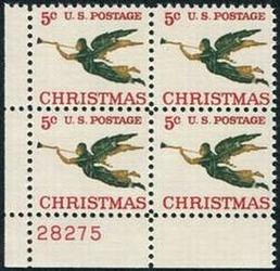 U.S. #1276 Christmas 1965 PNB of 4