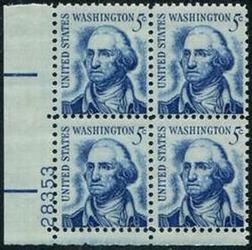 U.S. #1283 5c George Washington PNB of 4