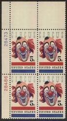 U.S. #1309 American Circus PNB of 4