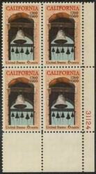 U.S. #1373 California Settlement PNB of 4