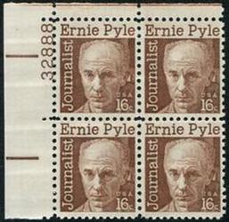 U.S. #1398 16c Ernie Pyle PNB of 4