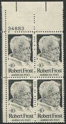 U.S. #1526 Robert Frost  PNB of 4